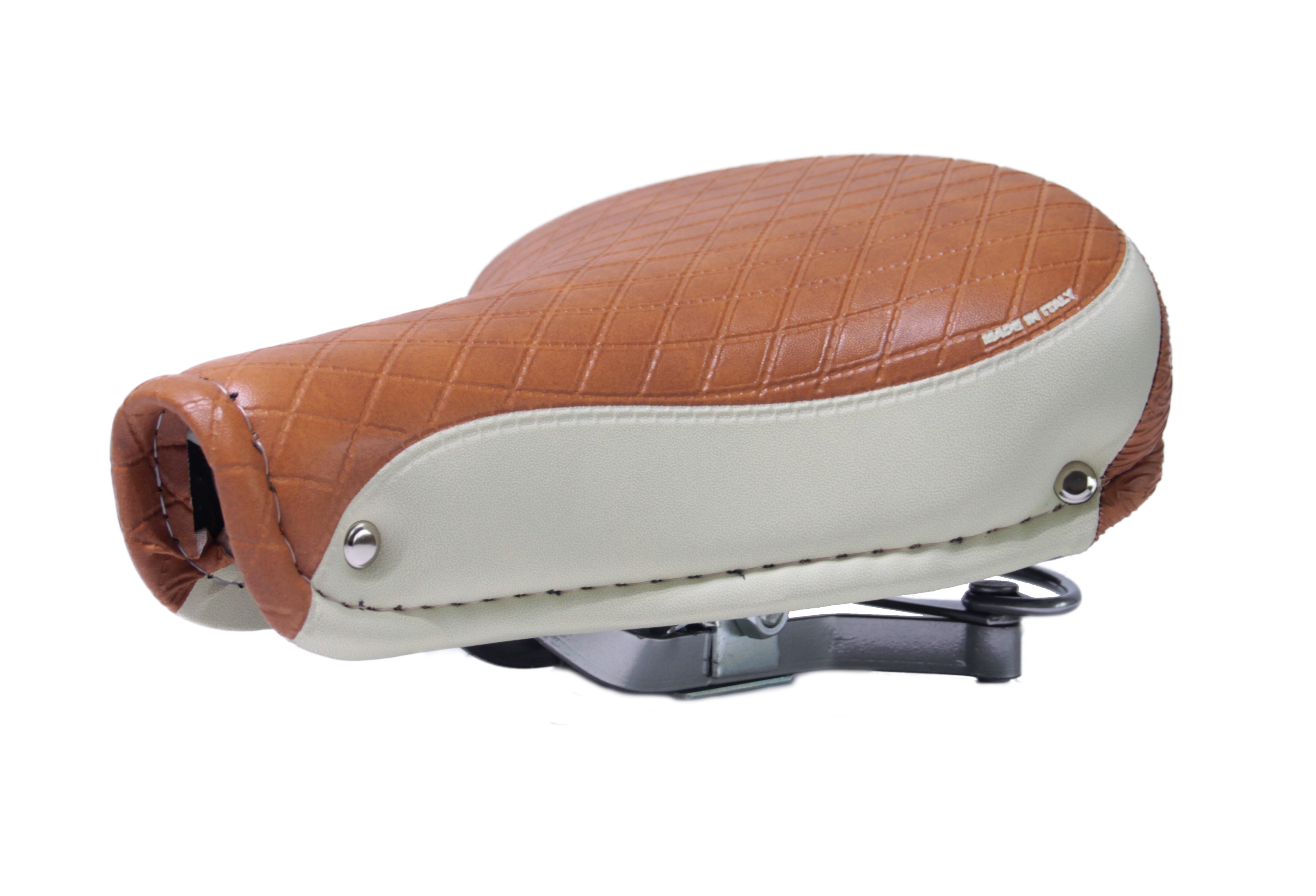 Selle vélo confortable marron/miel look vintage pour votre vélo