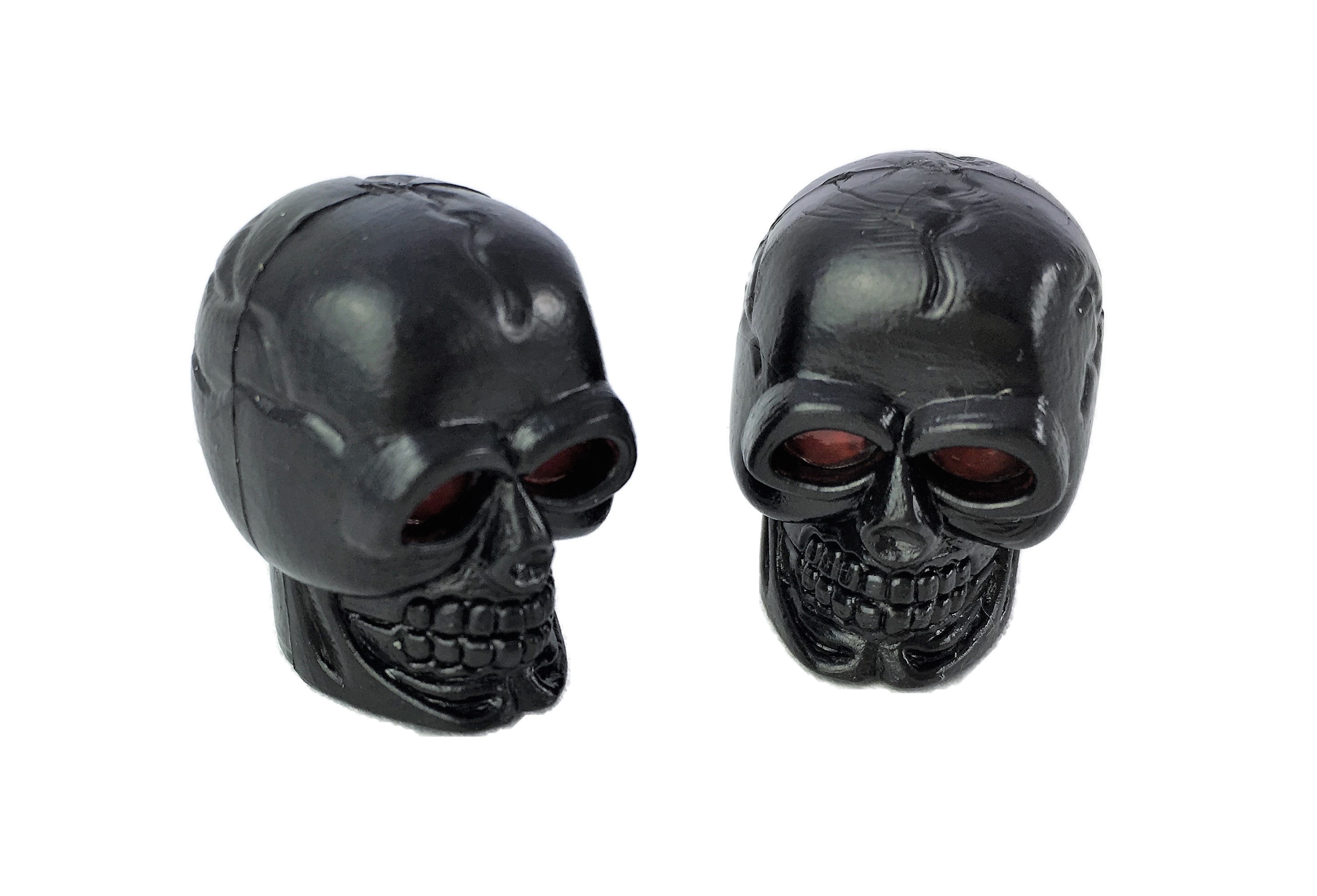 Bouchon de valve Skull Noir (La paire - lot de 2)