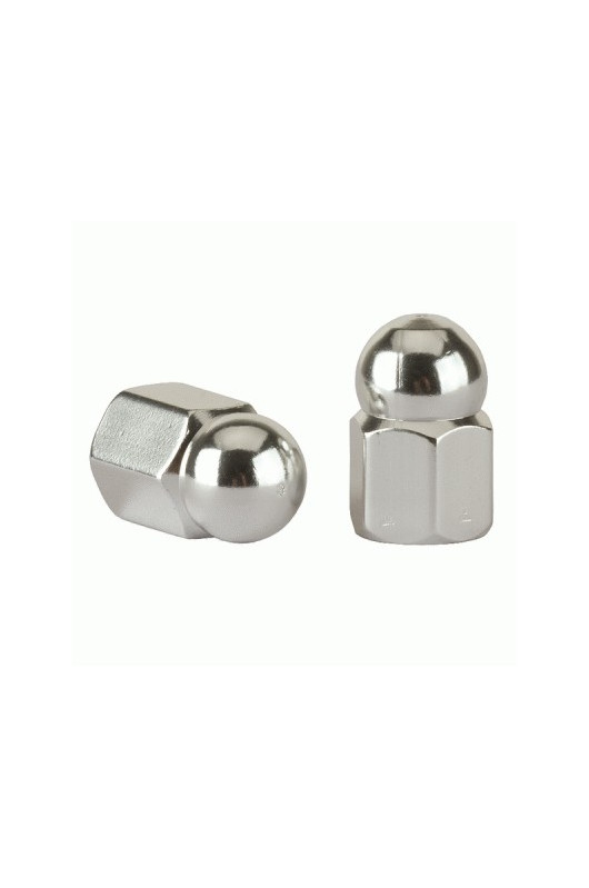 Bouchon de valve Dome Chrome (La paire - lot de 2)