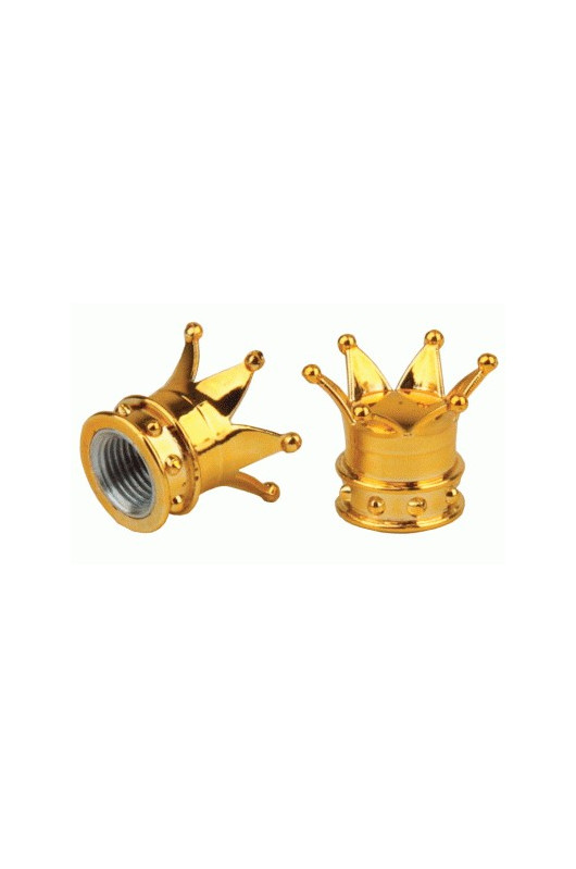 Bouchon de valve Crown Or (La paire - lot de 2)