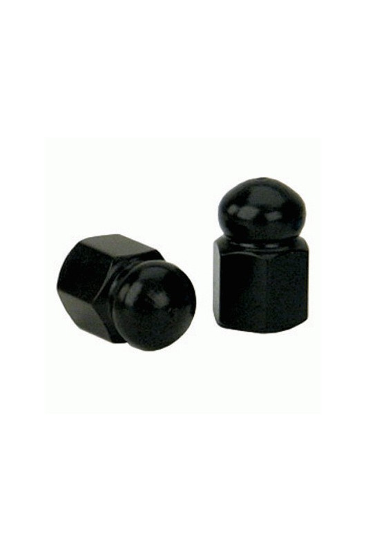 Bouchon de valve Dome Noir (La paire - lot de 2)