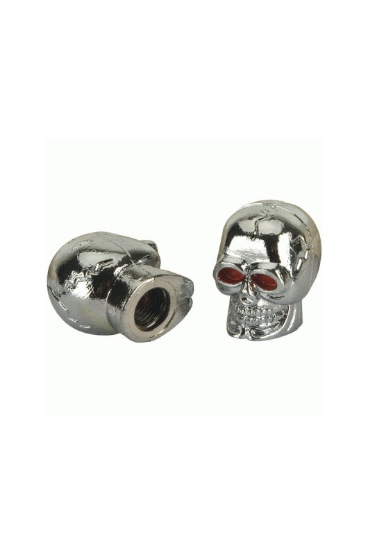 Bouchon de valve Skull Chrome (La paire - lot de 2)