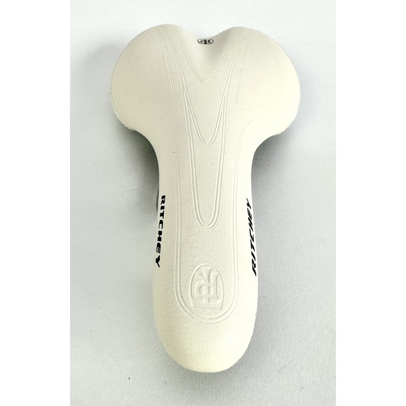 Selle De Vélo En Cuir PU Rivetée – Confort Rembourré 8 Mm, Rails Acier Inox, Pour Fixie Et Vélos De Ville (Blanc)