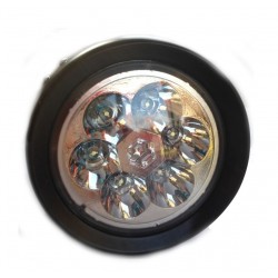 Phare Avant 6 LED Métal Noir Mat