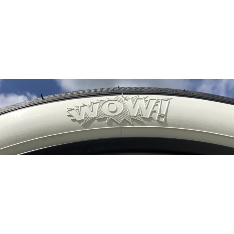 Pneu 26 pouces Semi Slick 26 x 3.00 Crème 76-559 Crème Vélo Chopper Beachcruiser