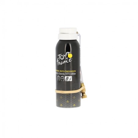 Bombe Anti-Crevaison Vélo Tour De France 125ml Raccord Flexible VP/VS