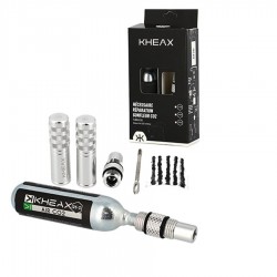 Kit Réparation Complet Tubeless Alu Avec Embout + Cartouche CO2