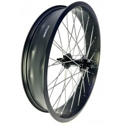 Roue Avant FatBike 20" 80mm 20x4.00 Alu Noir Mat Disque