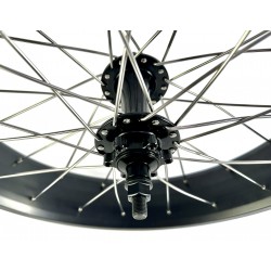 Roue Avant FatBike 20" 80mm 20x4.00 Alu Noir Mat Disque