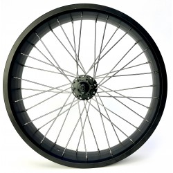 Roue Avant FatBike 20" 80mm 20x4.00 Alu Noir Mat Disque