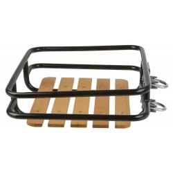 Porte Bagage Avant Acier et Bois de hêtre
