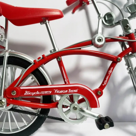 Vélo Miniature Vintage Lowrider 1/8ème Rouge