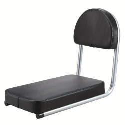 Siège De Porte Bagage Arrière Avec Dosseret Pour Passager Vélo Noir