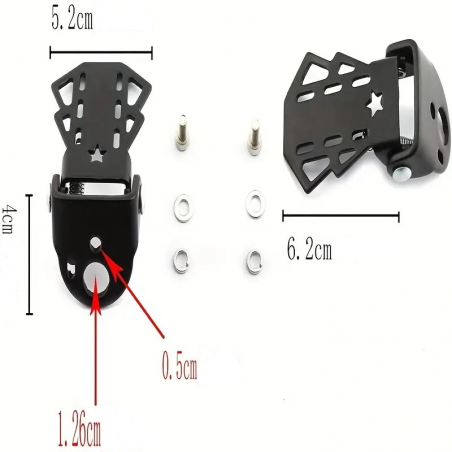 Cale Pieds Passager Vélo Noir