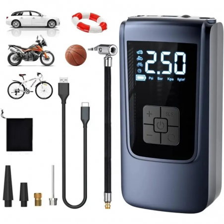 Pompe à Vélo Electrique avec Écran LCD 150Psi