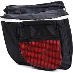 Double Sacoche Vélo 25L Noir et Rouge