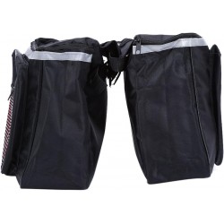 Double Sacoche Vélo 25L Noir et Rouge