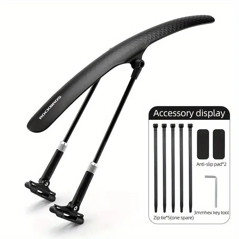 Garde-Boue Avant / Arrière 700 Vélo Route / Gravel Noir Aspect Carbone