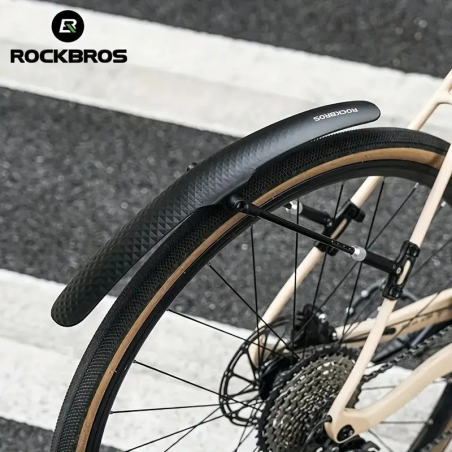Garde-Boue Avant / Arrière 700 Vélo Route / Gravel Noir Aspect Carbone