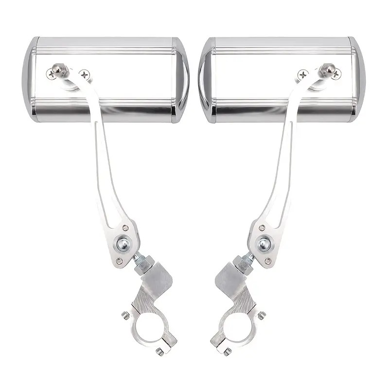 Set De 2 Rétroviseurs Vélo – Chrome – Aluminium – Sans Marque – Neuf