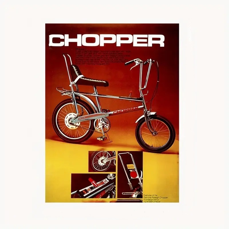 Plaque Murale Métal " Chopper" Art Déco Vintage