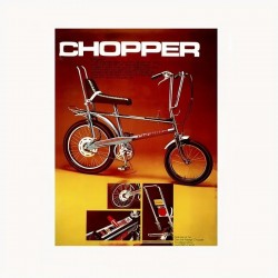 Plaque Murale Métal " Chopper" Art Déco Vintage