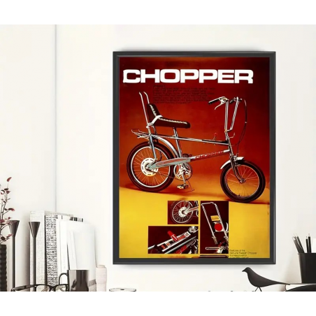 Plaque Murale Métal " Chopper" Art Déco Vintage