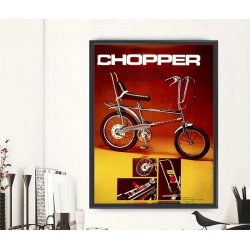 Plaque Murale Métal " Chopper" Art Déco Vintage