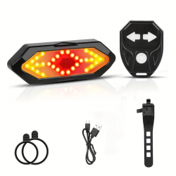 Feu Arrière + Indicateur de direction / Clignotant de vélo Sans Fil / Rechargeable USB