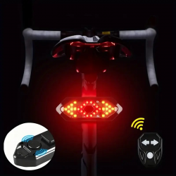 Feu Arrière + Indicateur de direction / Clignotant de vélo Sans Fil / Rechargeable USB