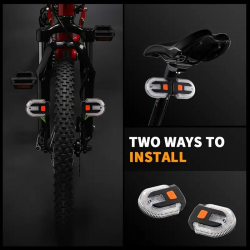 Feu Avant Ou Arrière + Indicateur de direction / Clignotant de vélo Sans Fil / Rechargeable USB