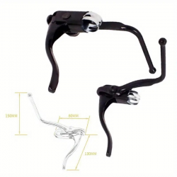 Kit Levier de frein vélo double commande Gauche et Droit Noir
