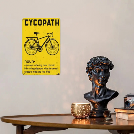 Plaque Murale Métal "CYCOPATH" Art Déco Vintage