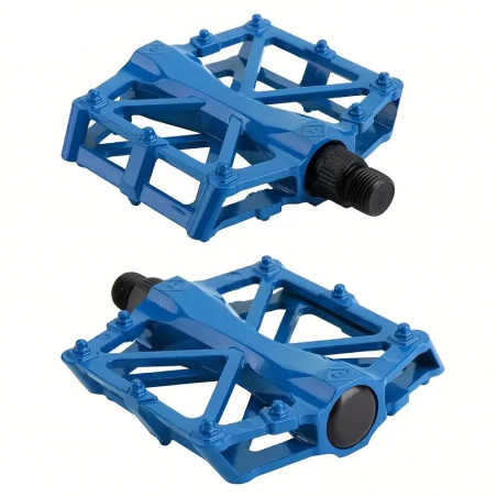 Pédales Vélo Aluminium X Bleu 9/16