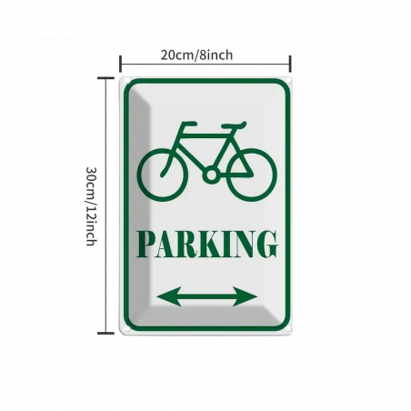 Plaque Murale Métal "PARKING" Art Déco Vintage