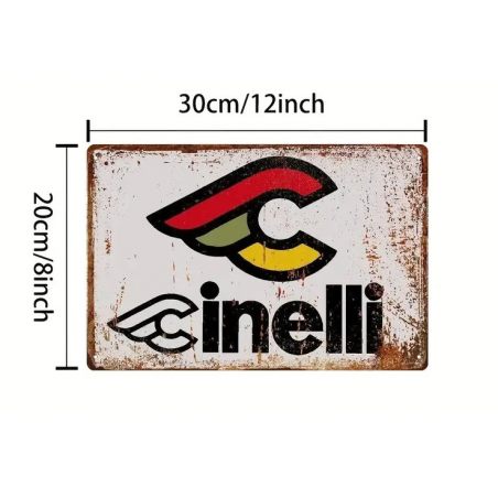 Plaque Murale Métal "CINELLI" Art Déco Vintage