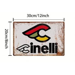 Plaque Murale Métal "CINELLI" Art Déco Vintage