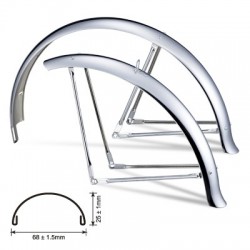 Garde Boue vélo 26" Chrome 67mm