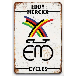 Plaque Murale Métal "EDDY MERCKX" Art Déco Vintage