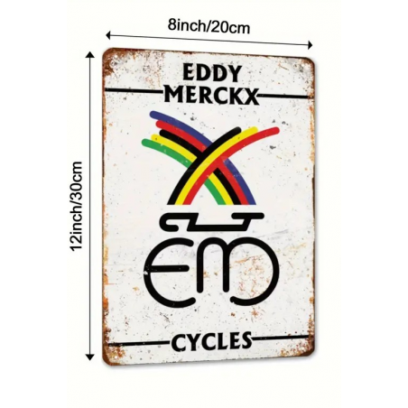 Plaque Murale Métal "EDDY MERCKX" Art Déco Vintage