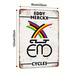 Plaque Murale Métal "EDDY MERCKX" Art Déco Vintage