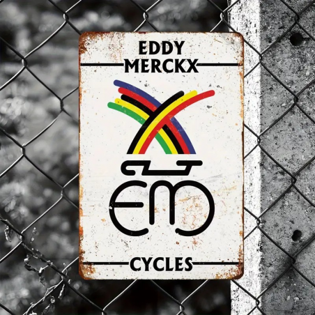 Plaque Murale Métal "EDDY MERCKX" Art Déco Vintage