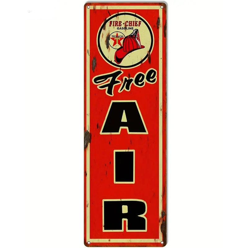 Plaque Murale Métal "Free AIR" Art Déco Vintage