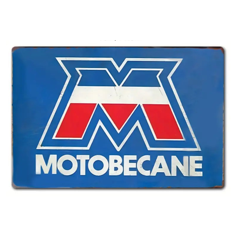 Plaque Murale Métal "MOTOBECANE" Art Déco Vintage
