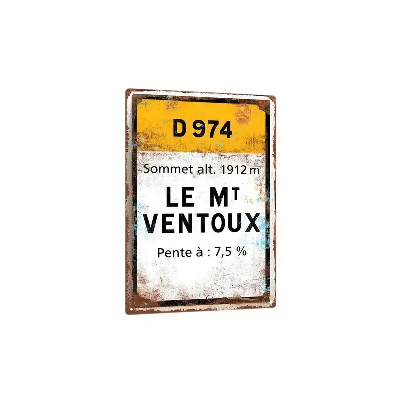 Plaque Murale Métal "LE MONT VENTOUX" Art Déco Vintage