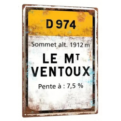 Plaque Murale Métal "LE MONT VENTOUX" Art Déco Vintage