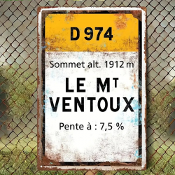 Plaque Murale Métal "LE MONT VENTOUX" Art Déco Vintage