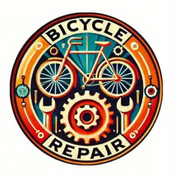 Plaque Murale Métal Ronde "BICYCLE REPAIR" Art Déco Vintage