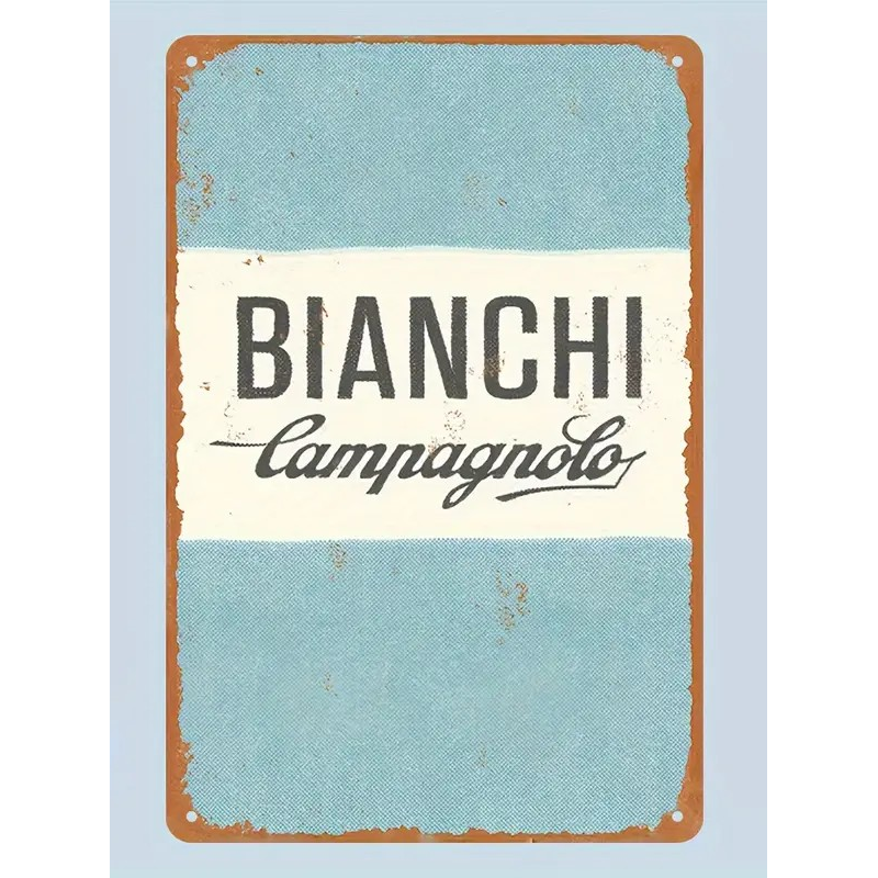 Plaque Murale Métal "BIANCHI CAMPAGNOLO" Art Déco Vintage