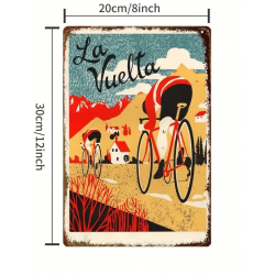 Plaque Murale Métal "LA VUELTA" Art Déco Vintage